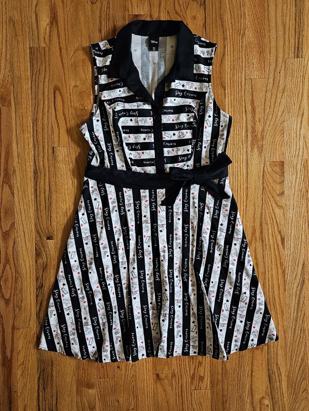 Her Universe Disney Alice In Wonderland Striped Fit & Flare Dress